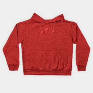 Heart Beat (Red) Kids Hoodie